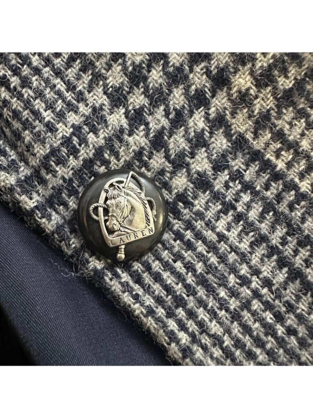 Lauren Ralph Lauren 100% wool plaid one button Blazer - Picture 6 of 7